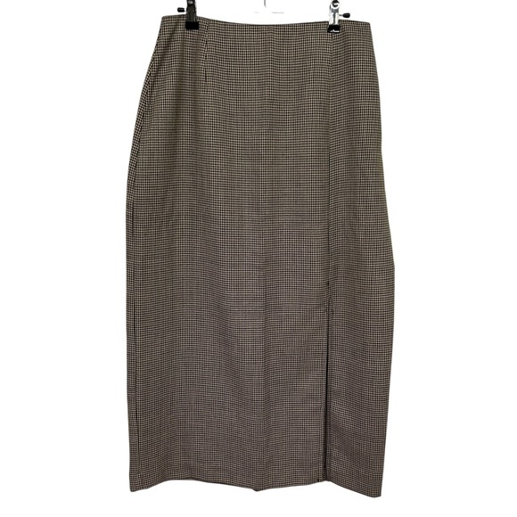 Kathie Lee Collection Dresses & Skirts - Houndstooth Midi Skirt 12 Academia Quiet Luxury Preppy 90s Heritage Old Money